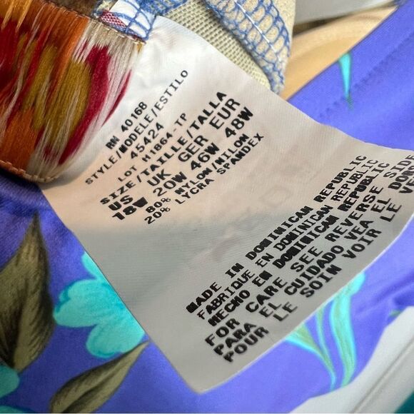 Caribbean Joe floral one piece bathing suit new white tags - Picture 7 of 8